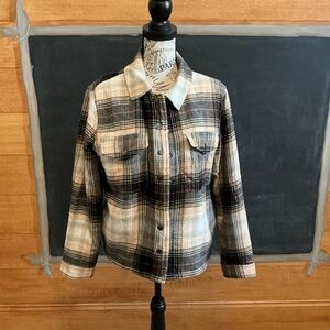 Lucky Brand size small plaid "Shacket" with furry liner